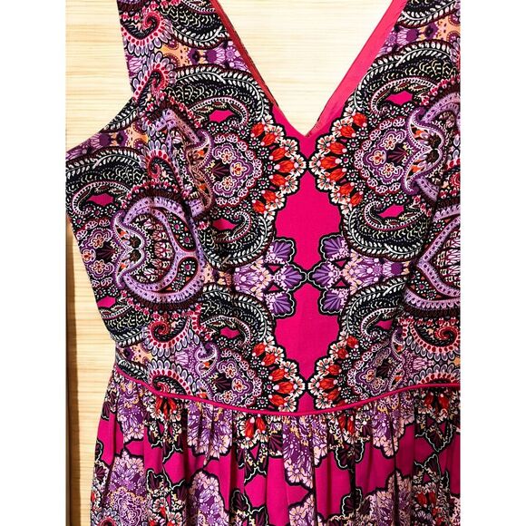 Maggy London Dress size 10 pink sleeveless A-Line tulle lined knee length - Picture 5 of 6